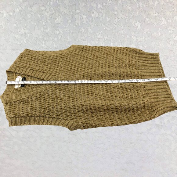 Grodins California Vintage Gold Knit Vest Unisex Preppy Retro V-Neck Pullover - Picture 8 of 8